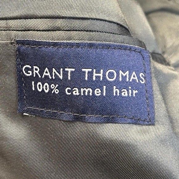 VINTAGE CAMEL HAIR BLAZER GREY BLOKETTE - Picture 4 of 4